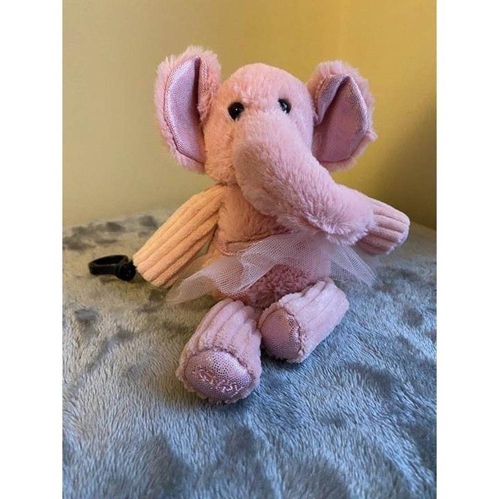 Sentsy Buddy Clip Allegra The Elephant 7.5" Pink Plush Toy Mini sku12